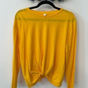 BP Yellow Long Sleeve Women's Top